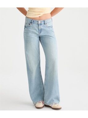 Aeropostale Light Wash Wide Leg Jeans